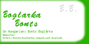 boglarka bonts business card